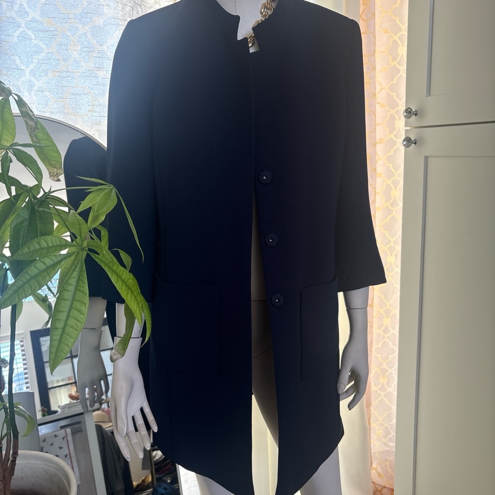 Armani Exchange Black Three-Button Blazer Jacket